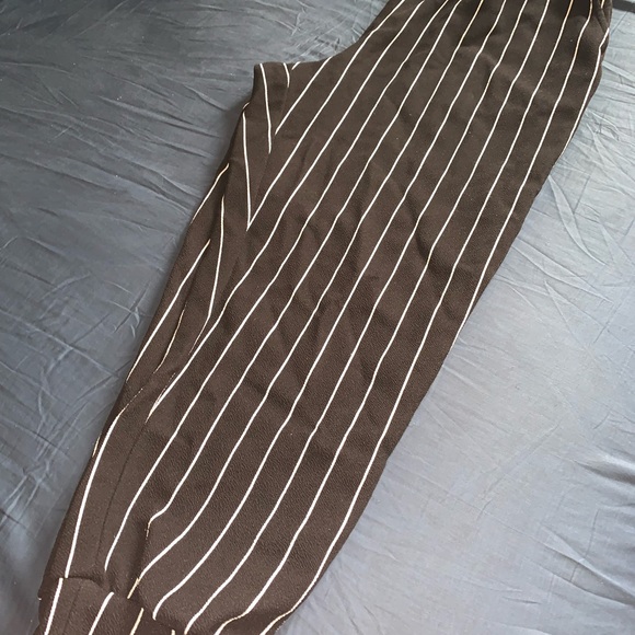 SHEIN Stretchy-fit material striped black and white pants! Very comfortable! - Picture 2 of 4